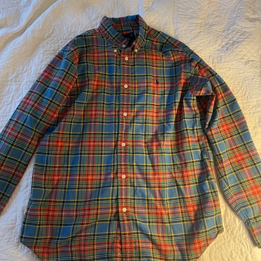 Polo Ralph Lauren Button-Down Plaid Shirt - Boys XL (18-20)
